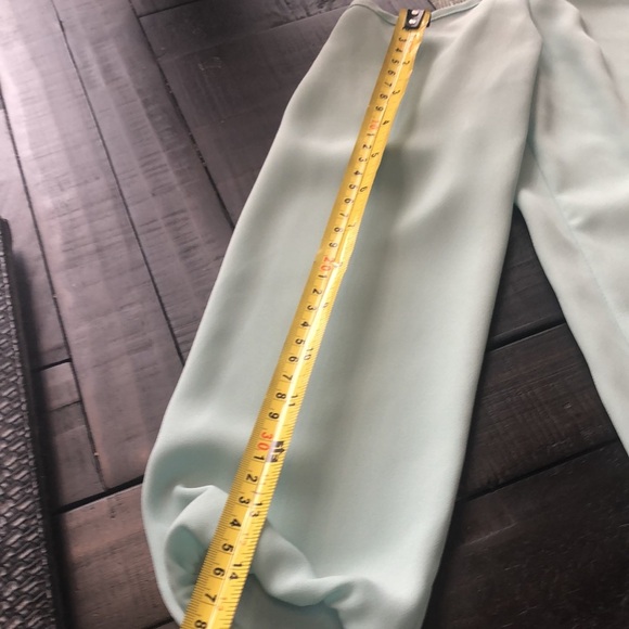 #109 NWOT Shoulder Baring Lightweight Aqua Blouse - Picture 13 of 15